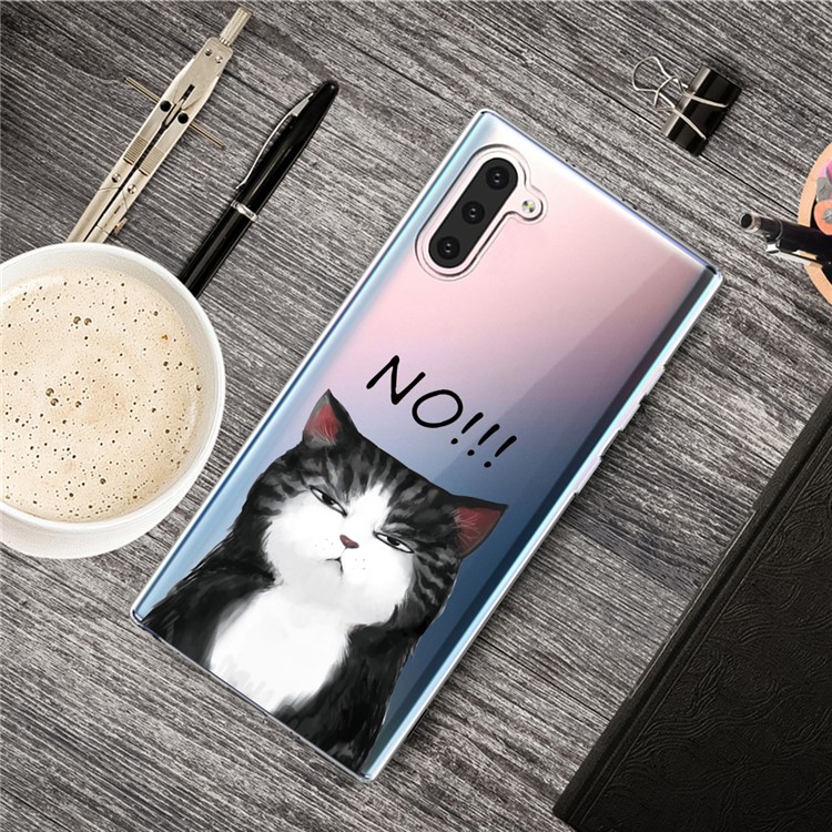 Pattern Printing TPU Case for Samsung Galaxy Note 10 - Cat-2