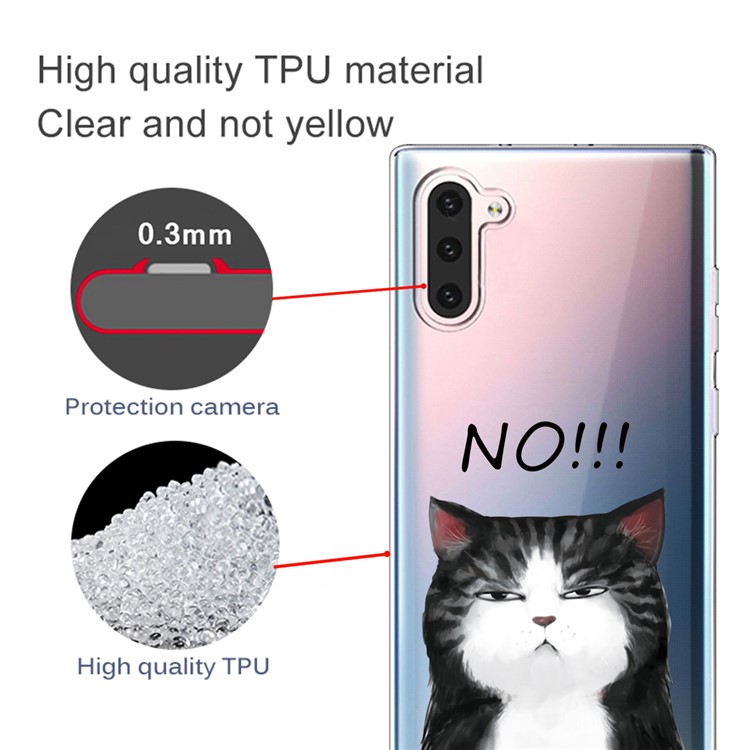 Pattern Printing TPU Case for Samsung Galaxy Note 10 - Cat-3