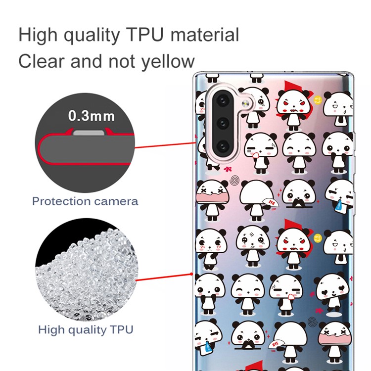 Pattern Printing TPU Case for Samsung Galaxy Note 10 - Panda-3