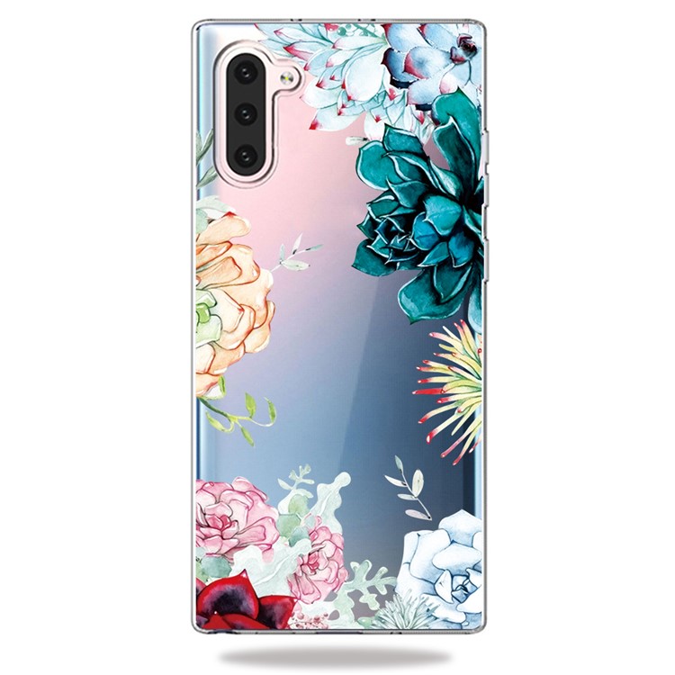 Custodia TPU di Stampa Pattern Per Samsung Galaxy Note 10 / Nota 10 5G - Fiori Vividi