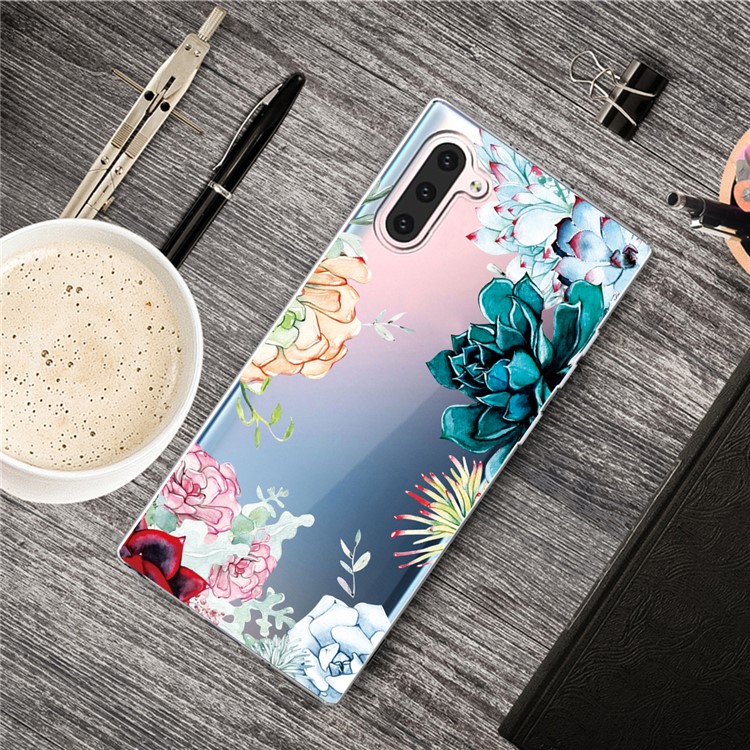 Custodia TPU di Stampa Pattern Per Samsung Galaxy Note 10 / Nota 10 5G - Fiori Vividi