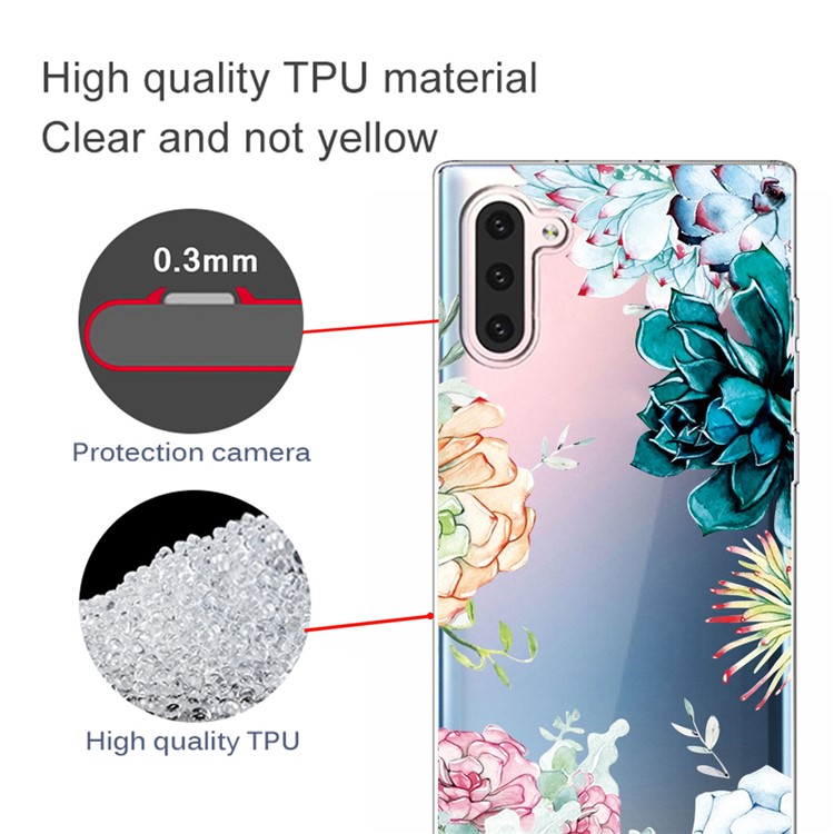 Custodia TPU di Stampa Pattern Per Samsung Galaxy Note 10 / Nota 10 5G - Fiori Vividi