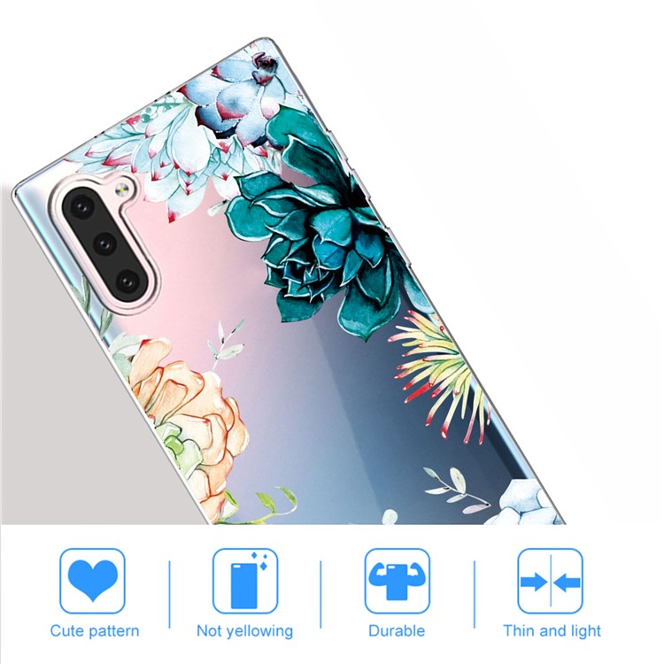 Custodia TPU di Stampa Pattern Per Samsung Galaxy Note 10 / Nota 10 5G - Fiori Vividi