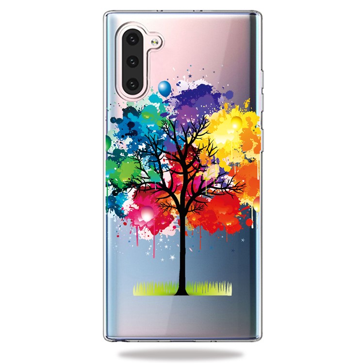 Custodia TPU di Stampa Pattern Per Samsung Galaxy Note 10 / Nota 10 5G - Albero Colorato