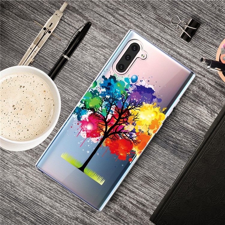 Pattern Printing TPU Case for Samsung Galaxy Note 10 - Colorized Tree-2