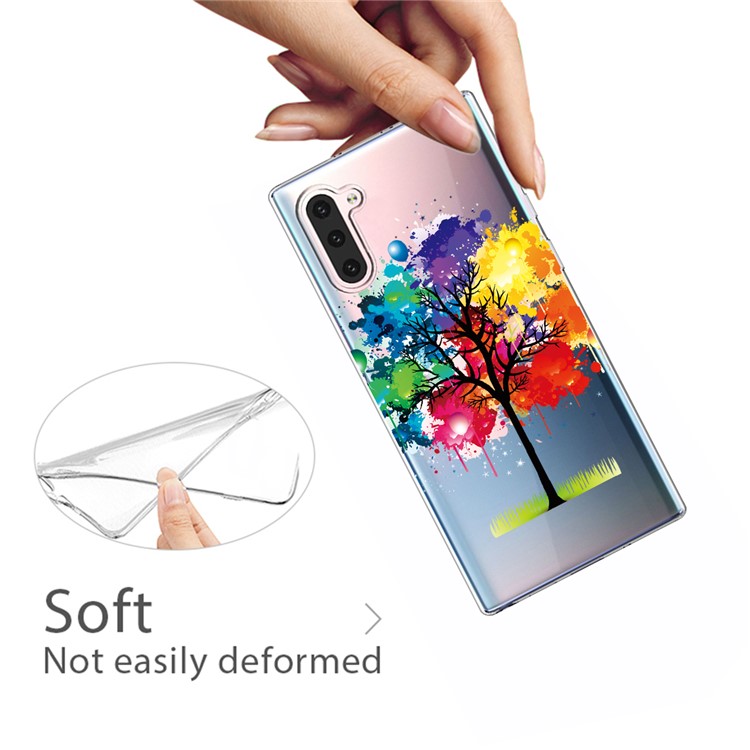 Custodia TPU di Stampa Pattern Per Samsung Galaxy Note 10 / Nota 10 5G - Albero Colorato