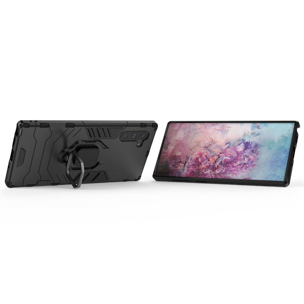 Держатель Кольца Cool Guard Kickstand PC Hybrid Shell Для Samsung Galaxy Note 10/Galaxy Note 10 5G - Черный-8