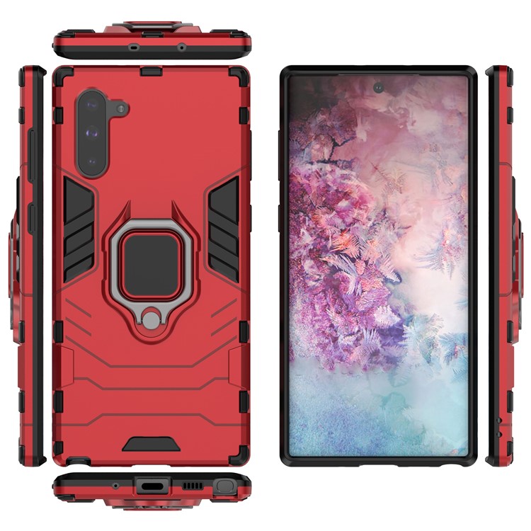 Shell Hibrid TPU Hibrid Del Supporto Per Kickstand Per la Protezione Per la Protezione Per Samsung Galaxy Note 10/Galaxy Note 10 5G - Rosso