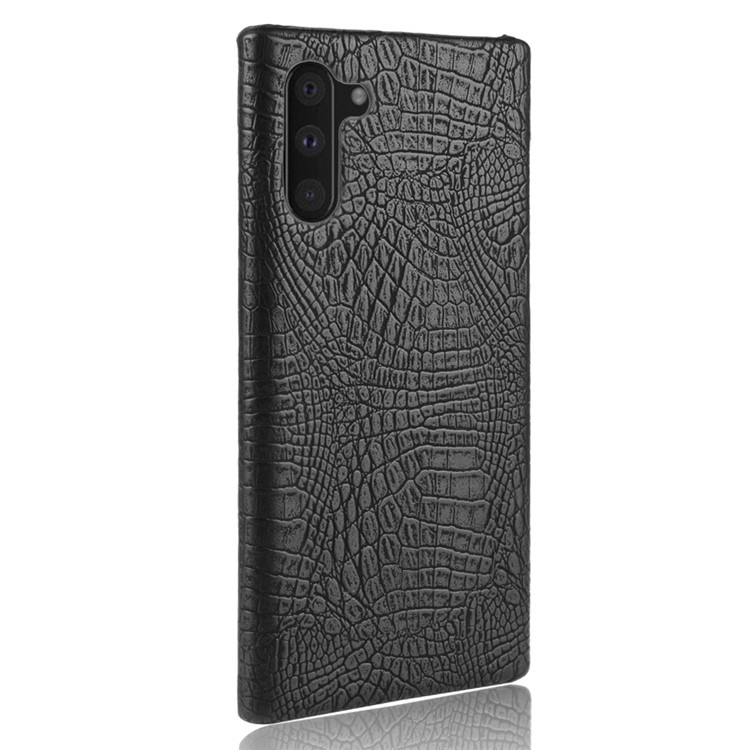 Crocodile Skin PU Leather Coated PC Phone Shell for Samsung Galaxy Note 10 - Black-3