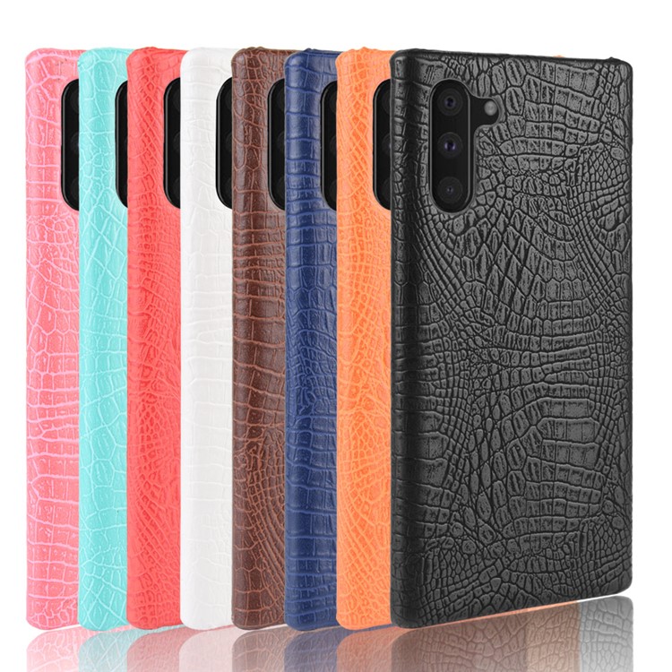 Crocodile Skin PU Leather Coated PC Phone Shell for Samsung Galaxy Note 10 - Black-4