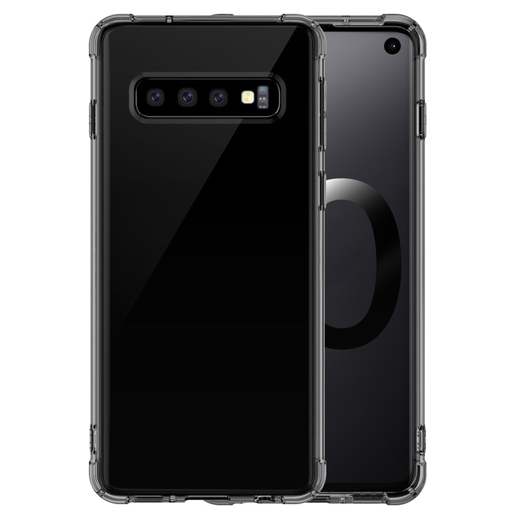 LEEU DESIGN Air Cushion Shockproof TPU Casing Cover with Voice Conversion Jack for Samsung Galaxy S10 - Black-10