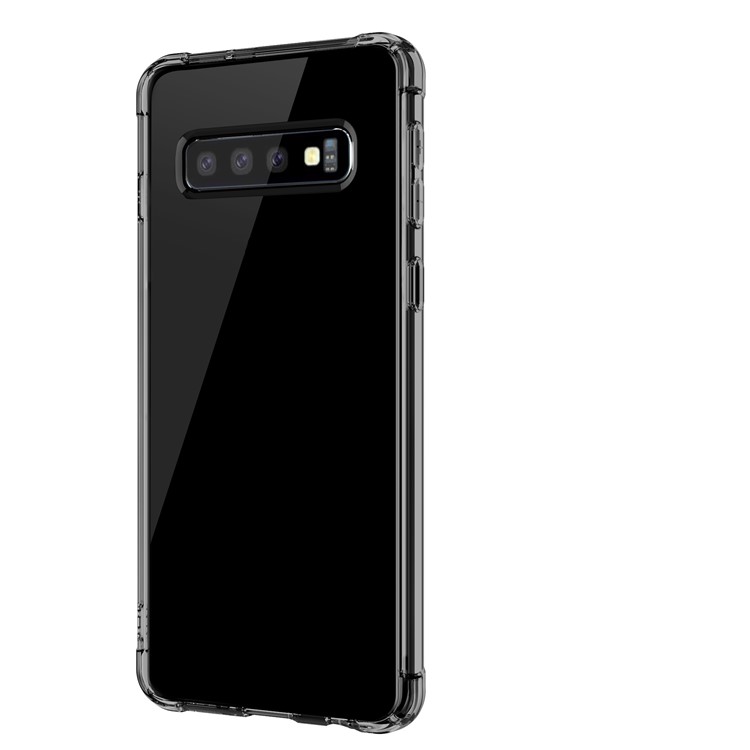 LEEU DESIGN Air Cushion Shockproof TPU Casing Cover with Voice Conversion Jack for Samsung Galaxy S10 - Black-12