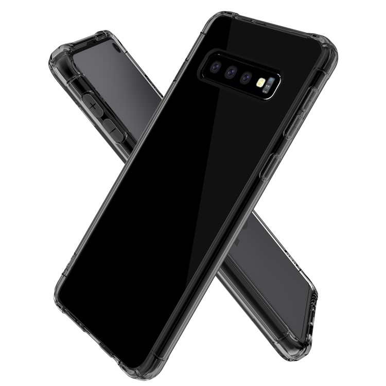 LEEU DESIGN Air Cushion Shockproof TPU Casing Cover with Voice Conversion Jack for Samsung Galaxy S10 - Black-14
