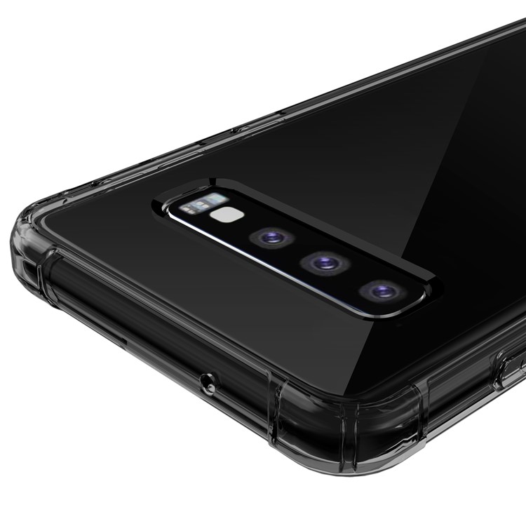 LEEU DESIGN Air Cushion Shockproof TPU Casing Cover with Voice Conversion Jack for Samsung Galaxy S10 - Black-16