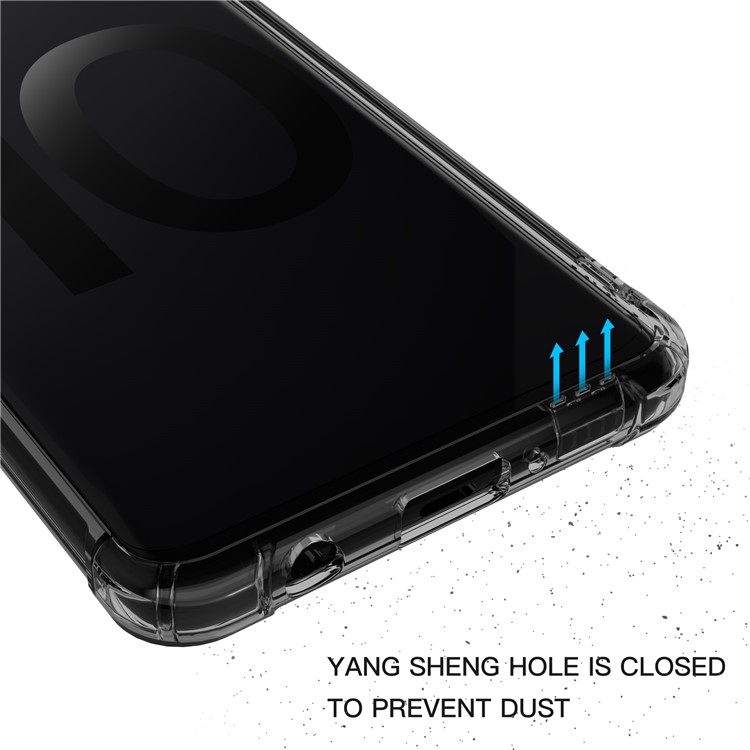 LEEU DESIGN Air Cushion Shockproof TPU Casing Cover with Voice Conversion Jack for Samsung Galaxy S10 - Black-8