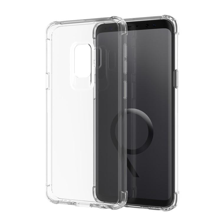 LEEU DESIGN Air Cushion Shockproof TPU Mobile Phone Case Cover for Samsung Galaxy S9 - Transparent-1