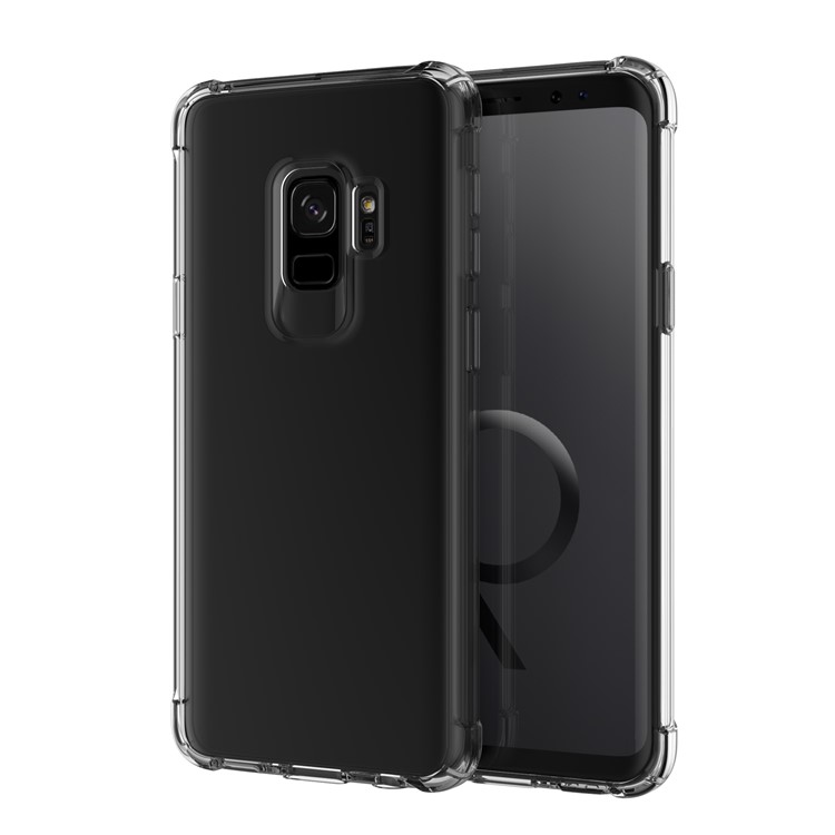 LEEU DESIGN Air Cushion Shockproof TPU Mobile Phone Case Cover for Samsung Galaxy S9 - Transparent-3