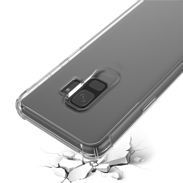 LEEU DESIGN Air Cushion Shockproof TPU Mobile Phone Case Cover for Samsung Galaxy S9 - Transparent-4