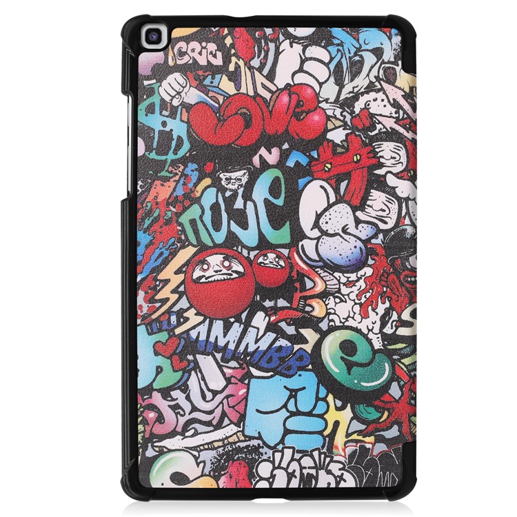 Pattern Printing Tri-fold Stand Leather Tablet Case for Samsung Galaxy Tab A 8.0 (2019) SM-T290/SM-T295 - Cartoon Graffiti-8