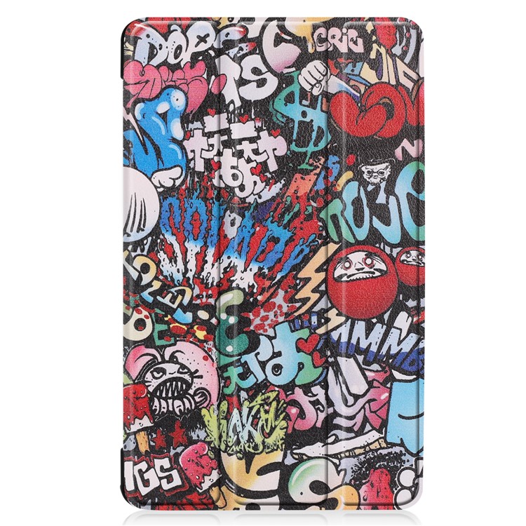 Pattern Printing Tri-fold Stand Leather Tablet Case for Samsung Galaxy Tab A 8.0 (2019) SM-T290/SM-T295 - Cartoon Graffiti-9