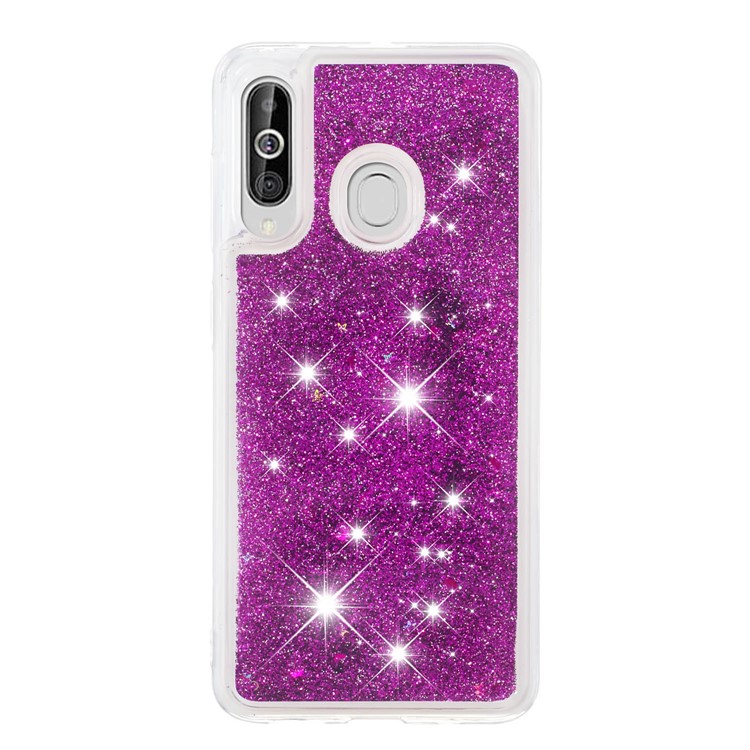 Dynamic Glitter Powder Sequins TPU Phone Cover for Samsung Galaxy M40 / A60 - Purple-2