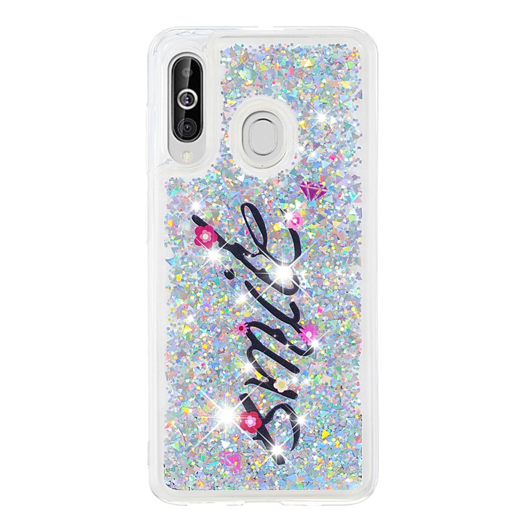 Floating Glitter Powder Sequins TPU Back Case for Samsung Galaxy M40 / A60 - Smile-2