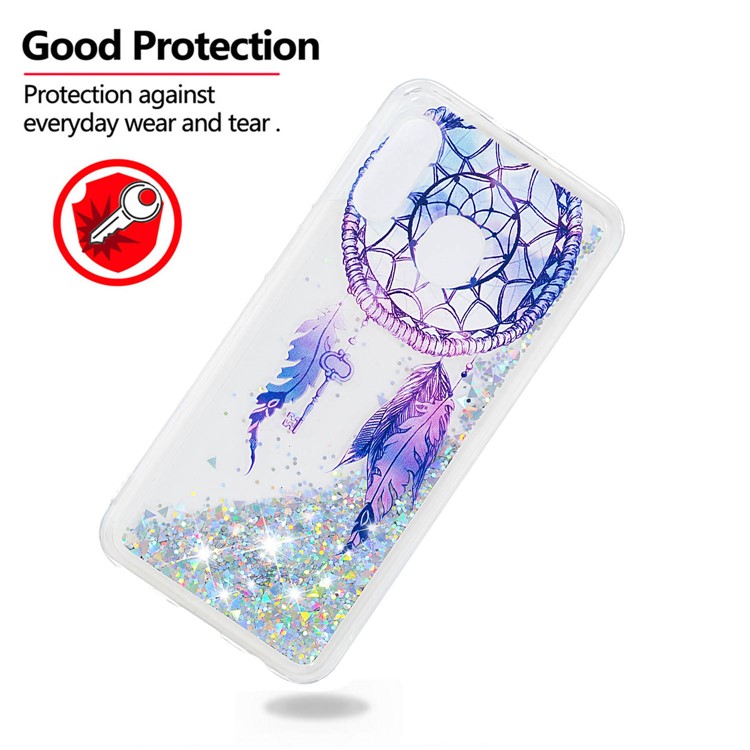 Floating Glitter Powder Sequins TPU Back Case Shell for Samsung Galaxy A20e / A10e - Dream Catcher-4