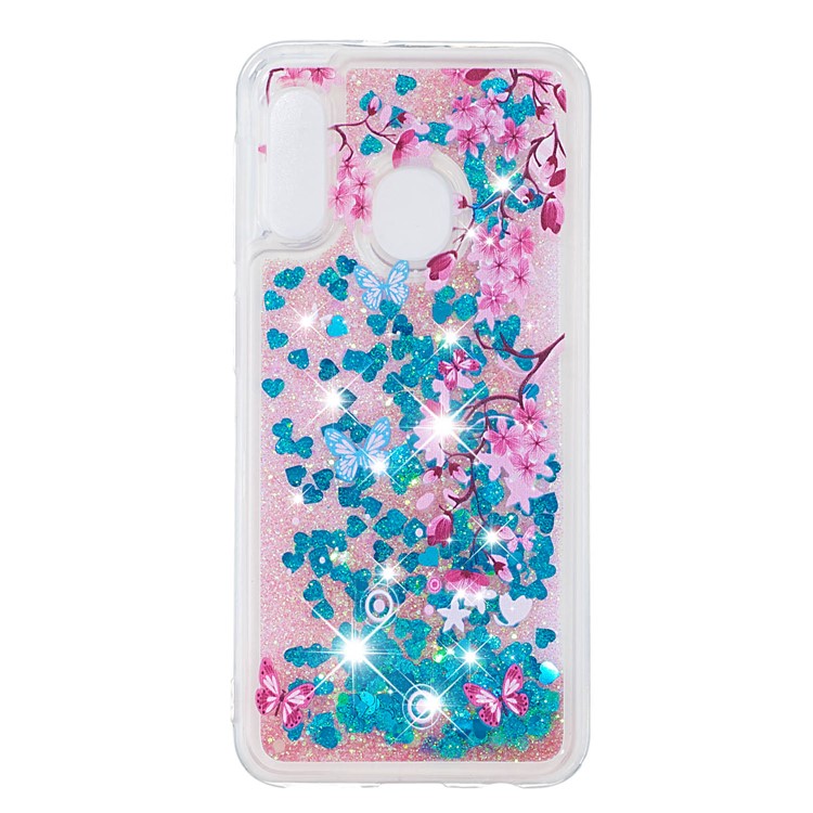 Cáscara Del Caso De Brillo Glitter Lentejuelas TPU Nuevo Caso Para Samsung Galaxy A20e / A10e - Flor-2