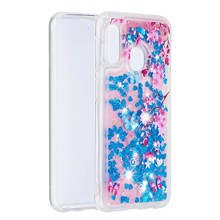 Cáscara Del Caso De Brillo Glitter Lentejuelas TPU Nuevo Caso Para Samsung Galaxy A20e / A10e - Flor-3