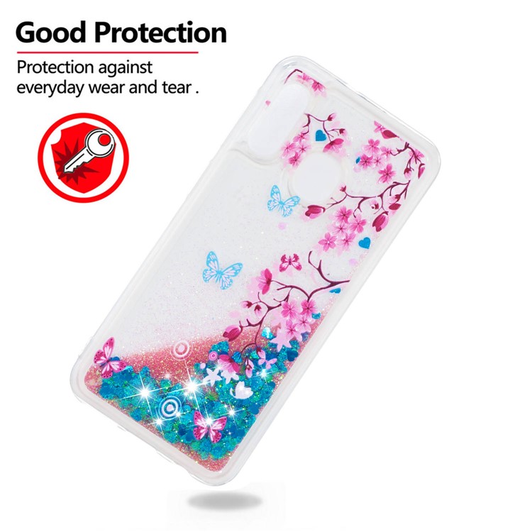 Cáscara Del Caso De Brillo Glitter Lentejuelas TPU Nuevo Caso Para Samsung Galaxy A20e / A10e - Flor-4