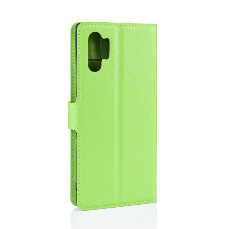 Litchi Texture Wallet Leather Phone Cover for Samsung Galaxy Note 10 Plus/Note 10 Plus 5G - Green-6