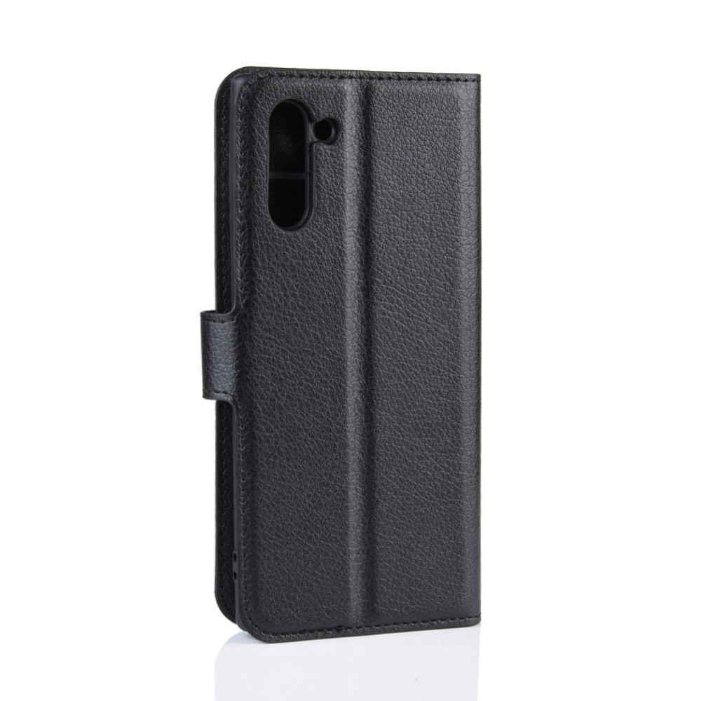 copertura Del Telefono Cellulare In Pelle Trama Litchi Per Samsung Galaxy Note 10 - Nero-7