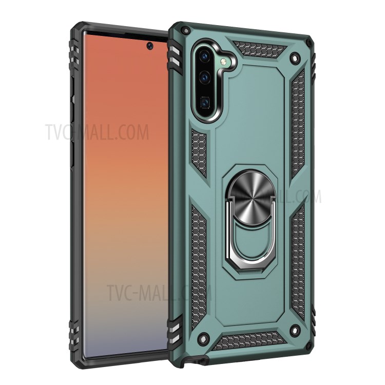 Hybrid PC TPU Kickstand Armor Phone Case for Samsung Galaxy Note 10 / Note 10 5G - Green-1