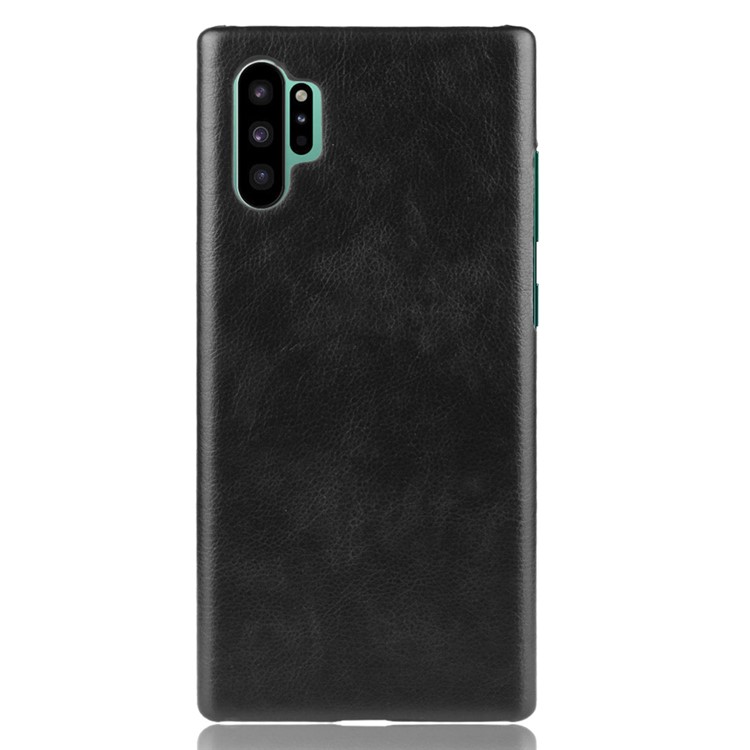 Litchi Texture PU Leather Coated PC Shell for Samsung Galaxy Note 10 Pro - Black-2