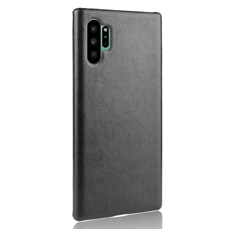 Litchi Texture PU Leather Coated PC Shell for Samsung Galaxy Note 10 Pro - Black-3