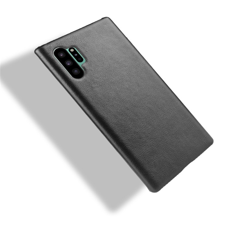 Litchi Texture PU Leather Coated PC Shell for Samsung Galaxy Note 10 Pro - Black-4