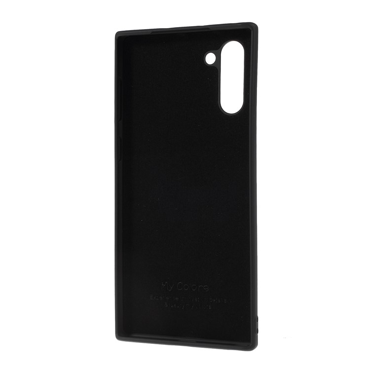 All Wrapped Back and Edges Liquid Silicone Phone Cover for Samsung Galaxy Note 10 - Black-3