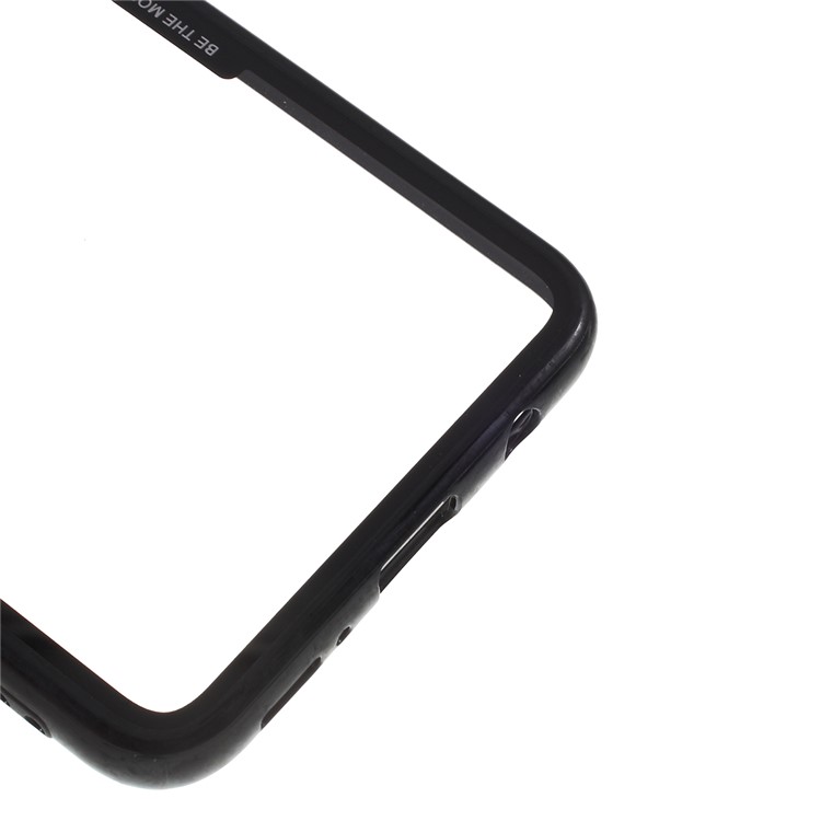 Quadro Do Silicone + Caixa Híbrida Do Telefone Da Tampa Da Parte Traseira Do Acrílico Para A Galáxia A50 De Samsung - Tudo Preto-5