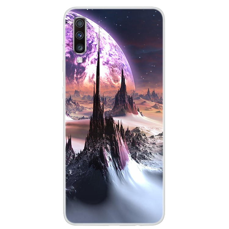 Space Series Pattern Printed TPU Phone Case Cover for Samsung Galaxy A70 - Style A-1