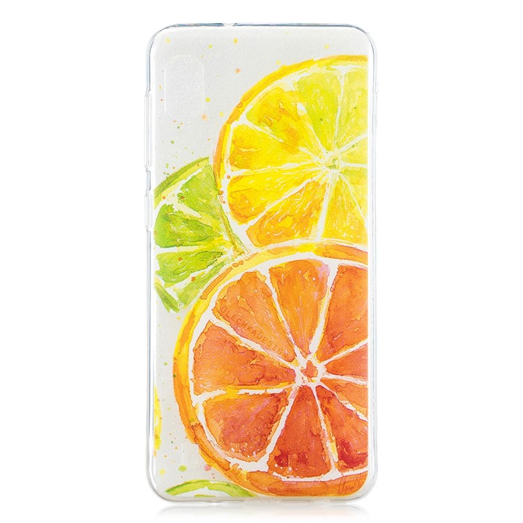 Pattern Printing TPU Case for Samsung Galaxy A10 - Colorized Lemon-1