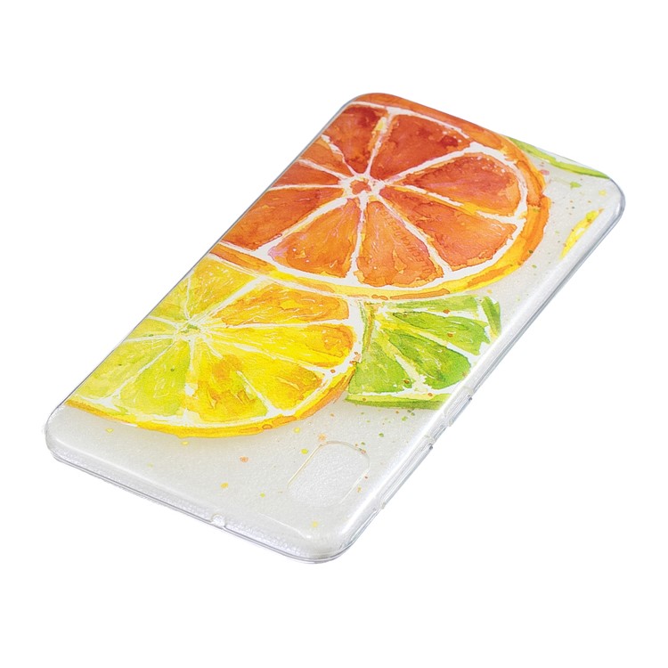 Pattern Printing TPU Case for Samsung Galaxy A10 - Colorized Lemon-3