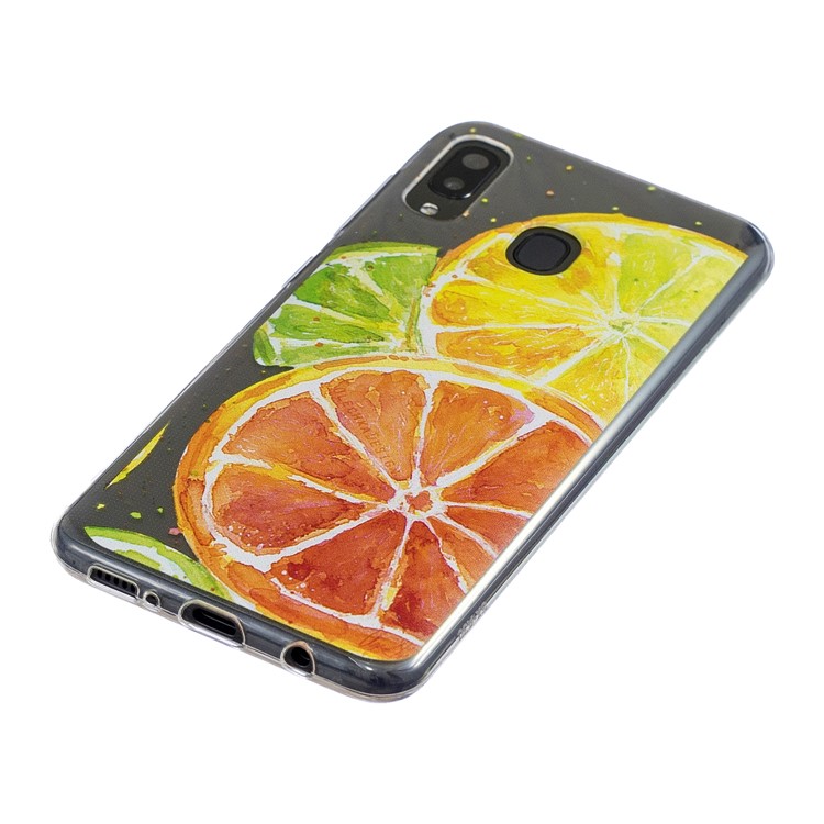 Pattern Printing TPU Back Case for Samsung Galaxy A20/A30 - Colorized Lemon-2