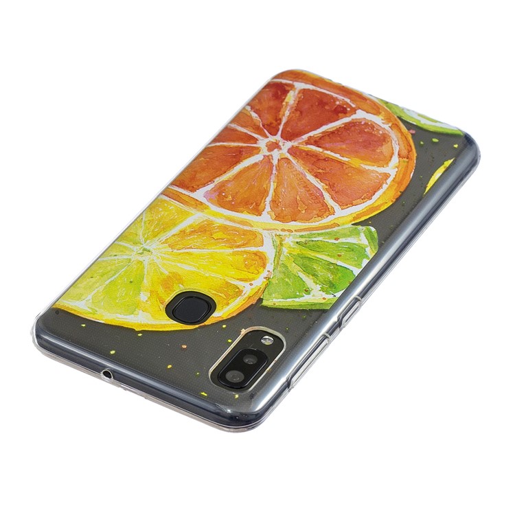 Pattern Printing TPU Back Case for Samsung Galaxy A20/A30 - Colorized Lemon-3