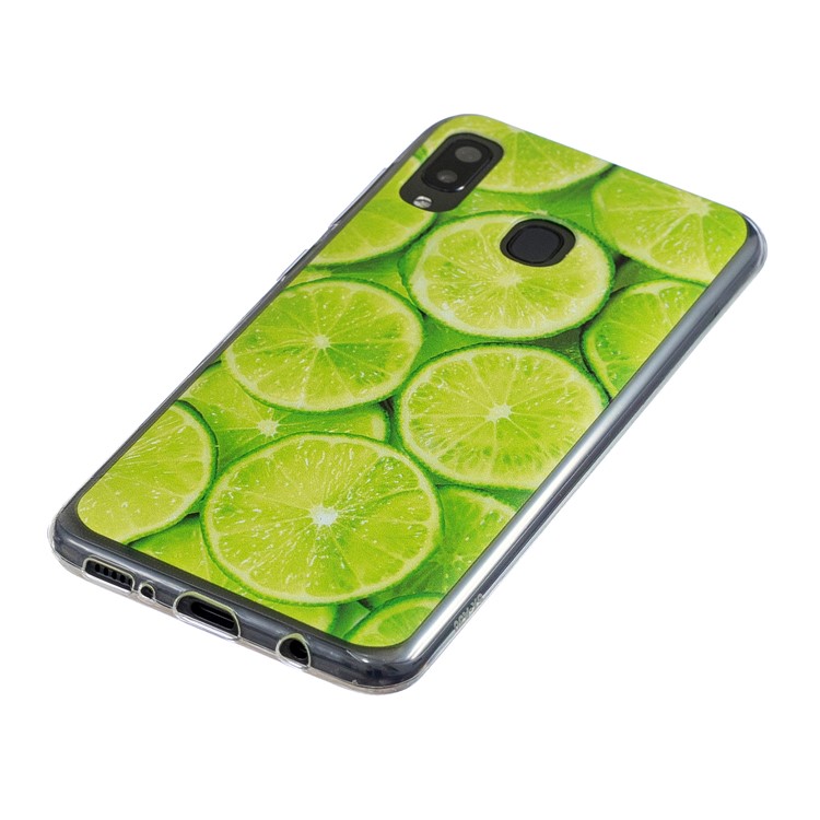 Pattern Printing TPU Back Case for Samsung Galaxy A20/A30 - Green Lemon-2