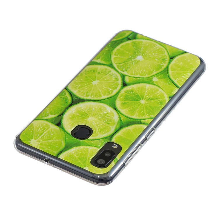 Pattern Printing TPU Back Case for Samsung Galaxy A20/A30 - Green Lemon-3