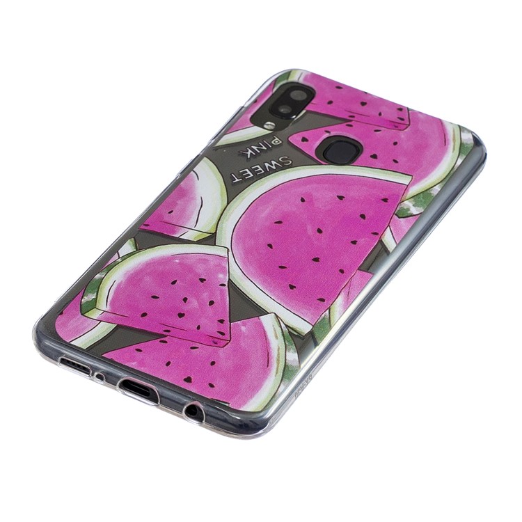 Musterdruck TPU Zurück Fall Für Samsung Galaxy A20 / A30 - Wassermelone-2