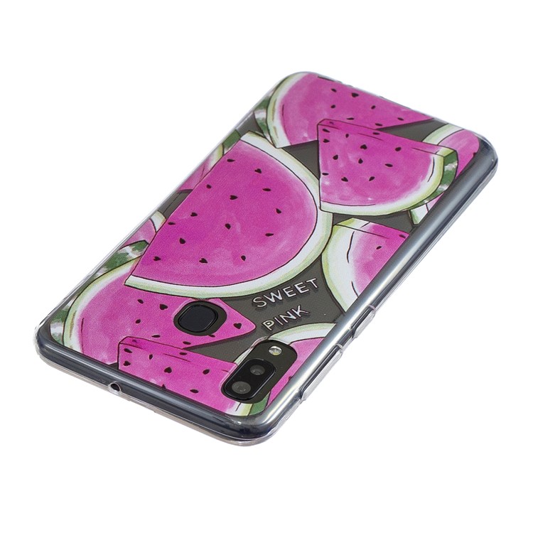 Musterdruck TPU Zurück Fall Für Samsung Galaxy A20 / A30 - Wassermelone-3