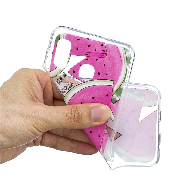 Musterdruck TPU Zurück Fall Für Samsung Galaxy A20 / A30 - Wassermelone-4