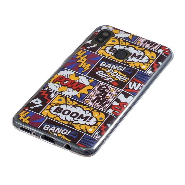 Pattern Printing TPU Back Case for Samsung Galaxy A20/A30 - Boom-2