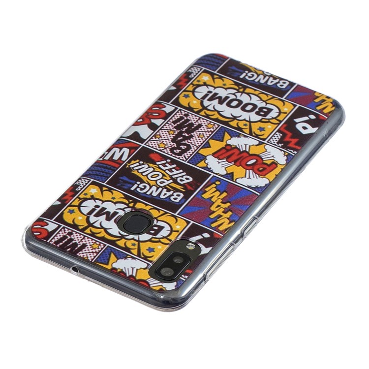 Pattern Printing TPU Back Case for Samsung Galaxy A20/A30 - Boom-3